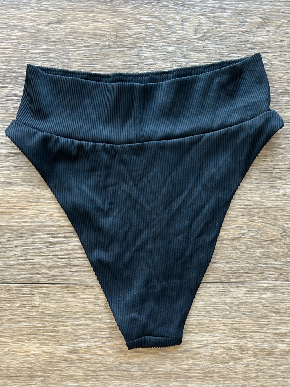 aerie Ribbed High-Cut Cheeky Bikini Bottoms - Picture 2 of 3